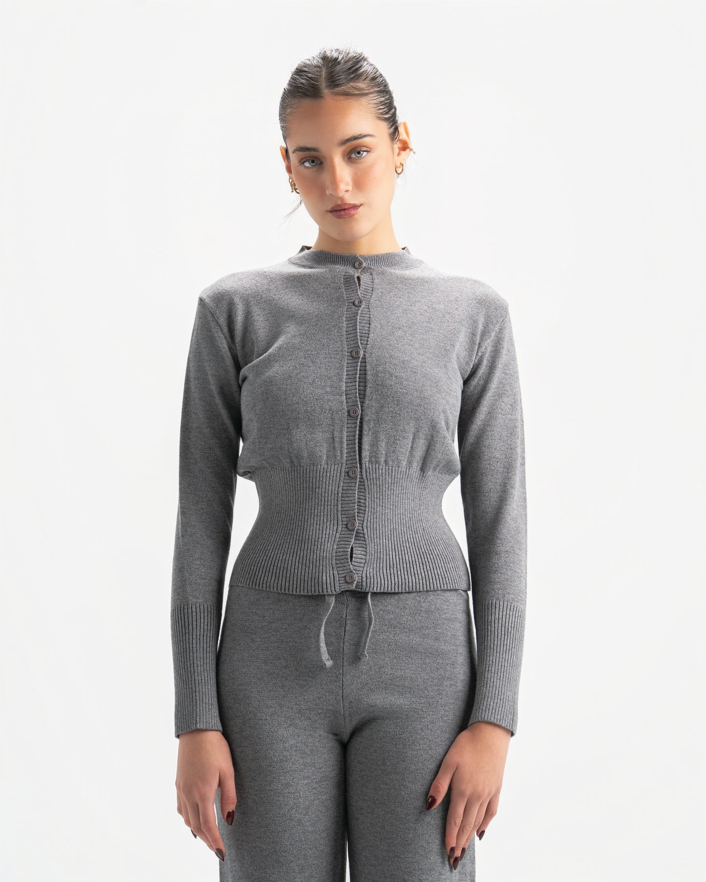 Sculpted knitted cardigan