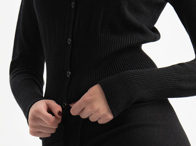 Sculpted knitted cardigan